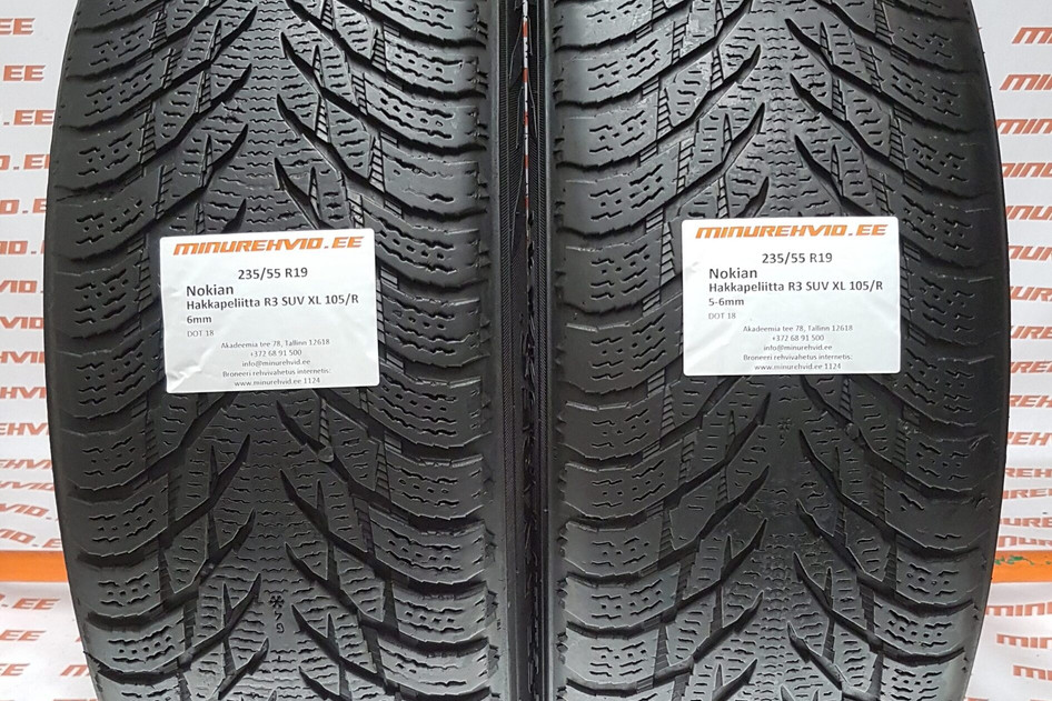 Used studless winter tire 235/55R19 Nokian Hakkapeliitta R3 SUV XL 105/R