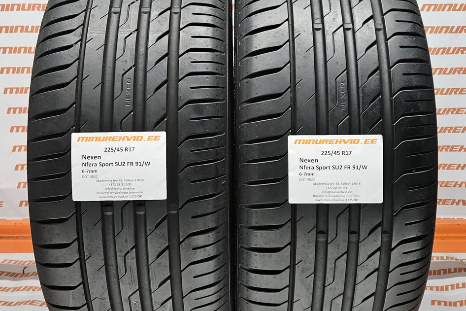 Used summer tire 225/45R17 Nexen N fera Sport SU2 FR 91/W 4822