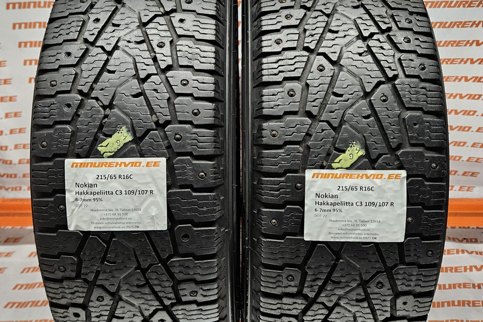 Подержанный шипованная шина 215/65R16 Nokian Hakkapeliitta C3 109/107/R/