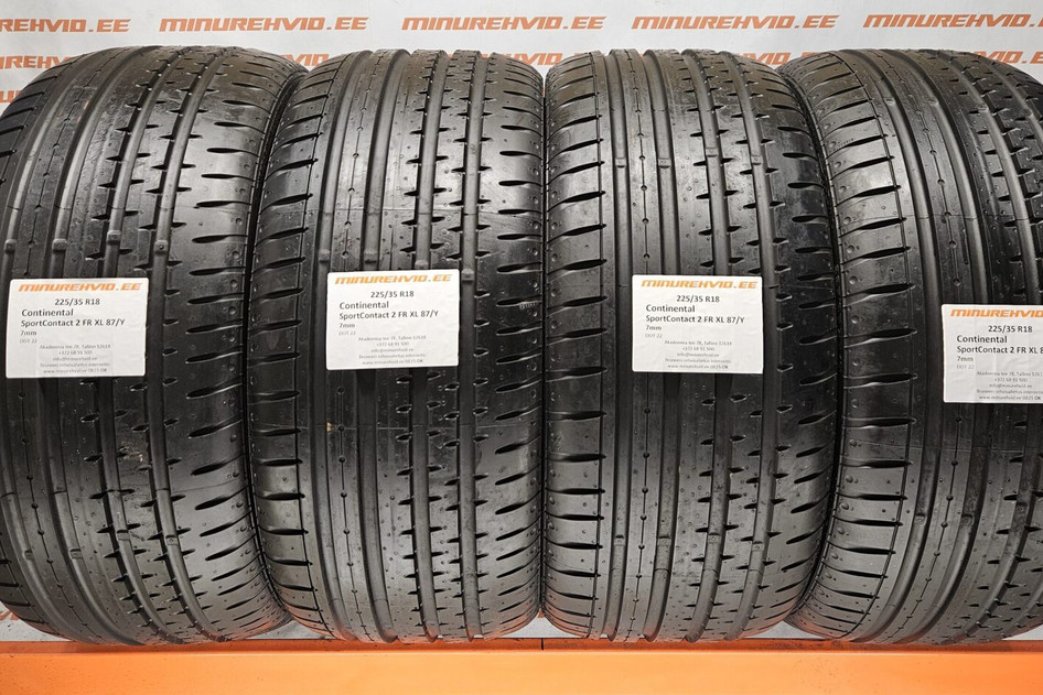 Lietots summer tire 225/35R18 Continental SportContact 2 FR XL 87/Y