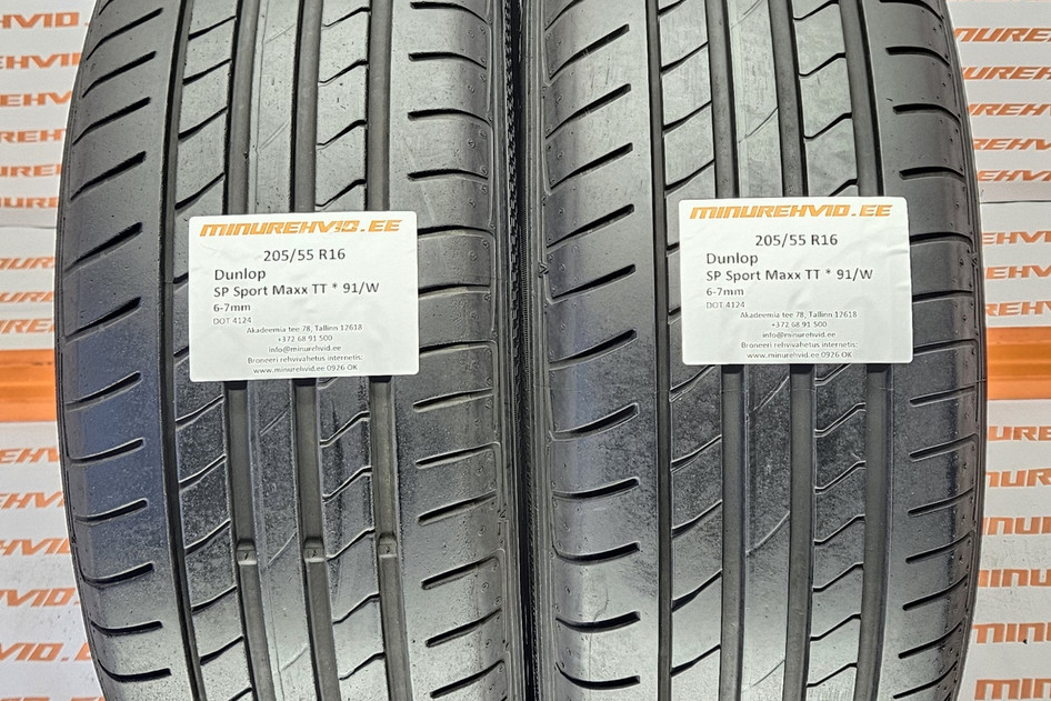 Kasutatud suverehv 205/55R16 Dunlop SP Sport Maxx TT * 91/W