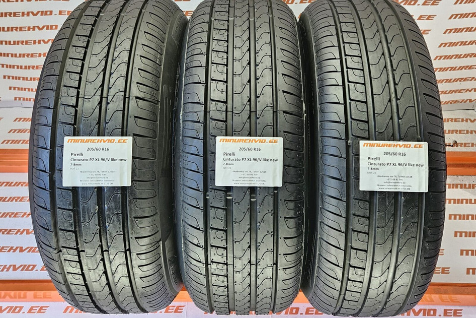 Подержанный летняя шина 205/60R16 Pirelli Cinturato P7 XL 96/V like new 22