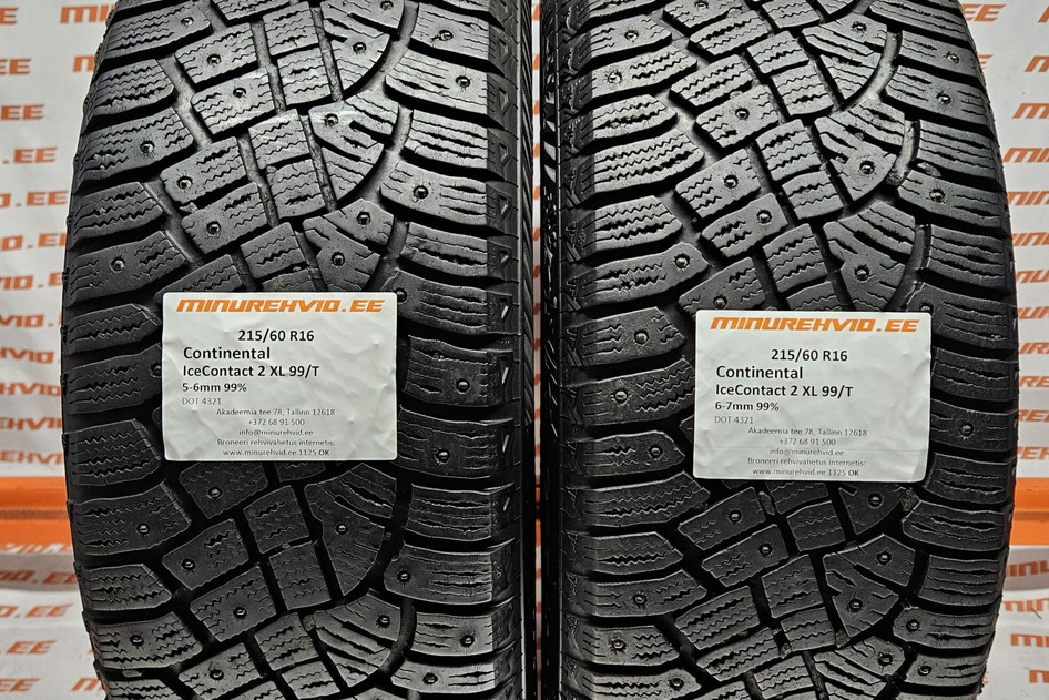 Used studded tire 215/60R16 Continental IceContact 2 XL 99/T