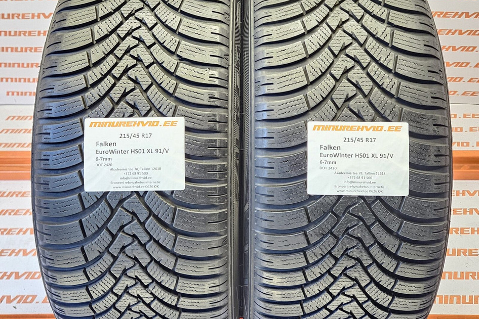 Kasutatud lamellrehv 215/45R17 Falken EuroWinter HS01 XL 91/V