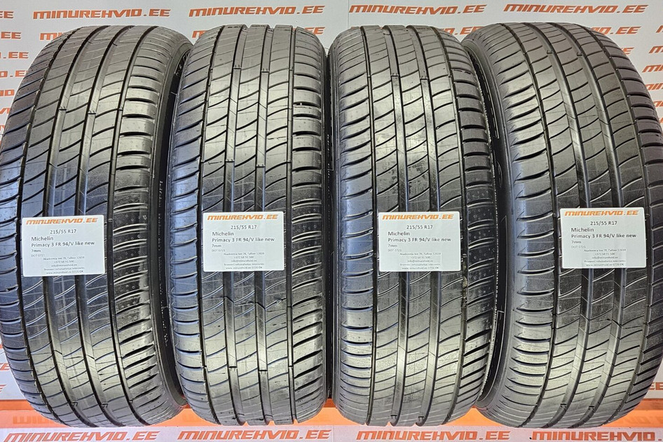 Kasutatud suverehv 215/55R17 Michelin Primacy 3 FR 94/V like new 0721