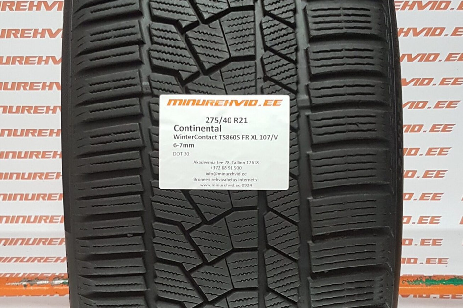 Used studless winter tire 275/40R21 Continental WinterContact TS860S FR XL 107/V