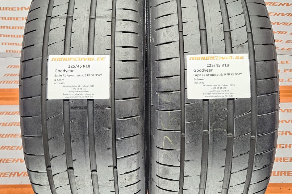 Kasutatud suverehv 225/45R18 GoodYear Eagle F1 Asymmetric 6 FR XL 95/Y