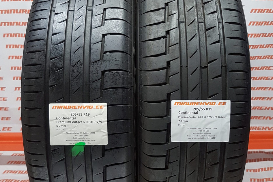 Used summer tire 205/55R19 Continental PremiumContact 6 FR XL 97/V - FR Defekt