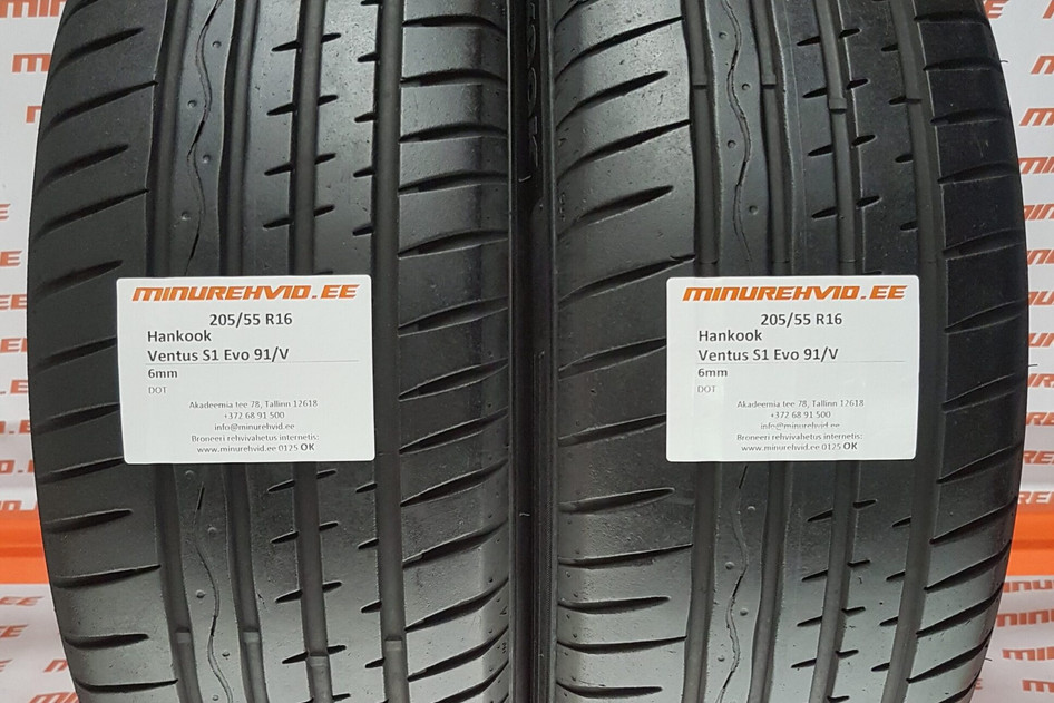 Подержанный летняя шина 205/55R16 Hankook Ventus S1 Evo 91/V