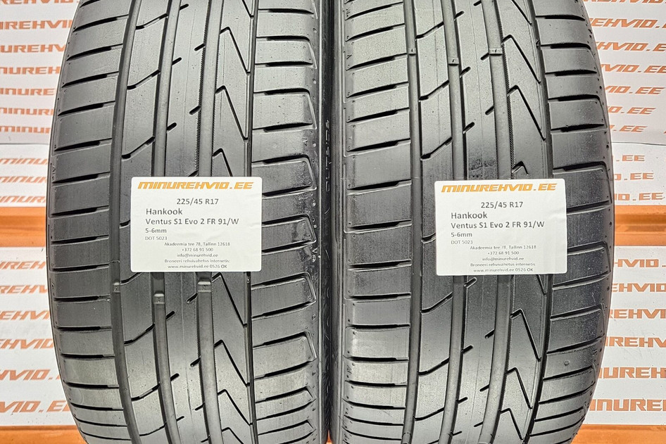 Kasutatud suverehv 225/45R17 Hankook Ventus S1 Evo 2 FR 91/W 5023