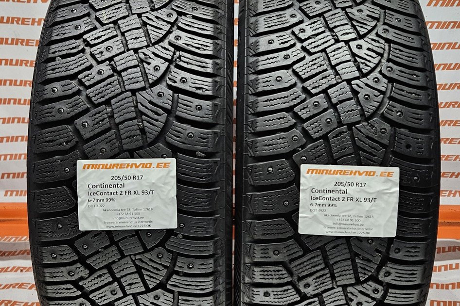 Used studded tire 205/50R17 Continental IceContact 2 FR XL 93/T