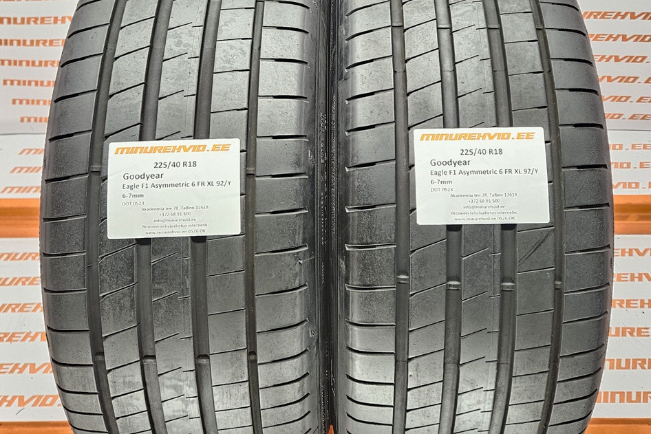 Kasutatud suverehv 225/40R18 GoodYear Eagle F1 Asymmetric 6 FR XL 92/Y 0523