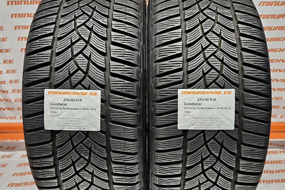 Used studless winter tire 225/40R18 GoodYear UltraGrip Performance + FR XL 92/V