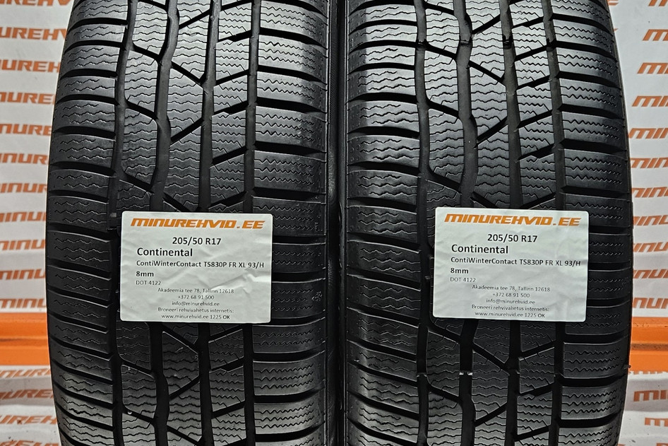 Used studless winter tire 205/50R17 Continental ContiWinterContact TS830P FR XL 93/H