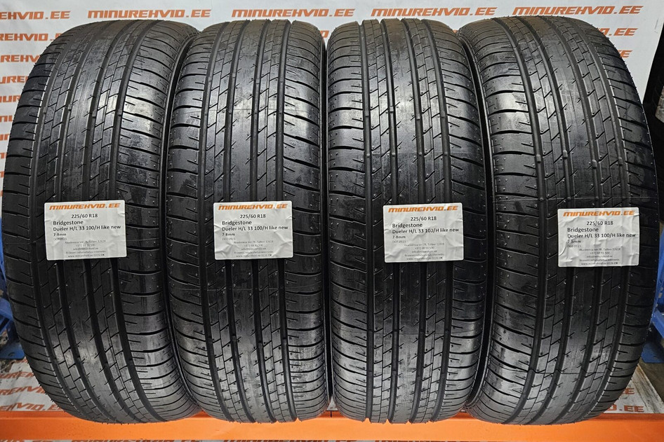 Used summer tire 225/60R18 Bridgestone Dueler H/L 33 100/H like new