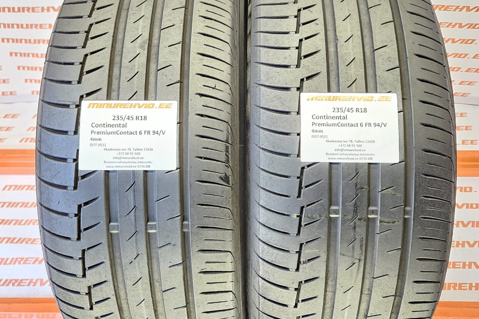 Used summer tire 235/45R18 Continental PremiumContact 6 FR 94/V