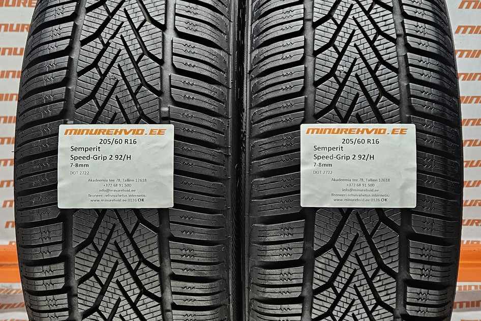 Подержанный нешипованная шина 205/60R16 Semperit Speed-Grip 2 92/H
