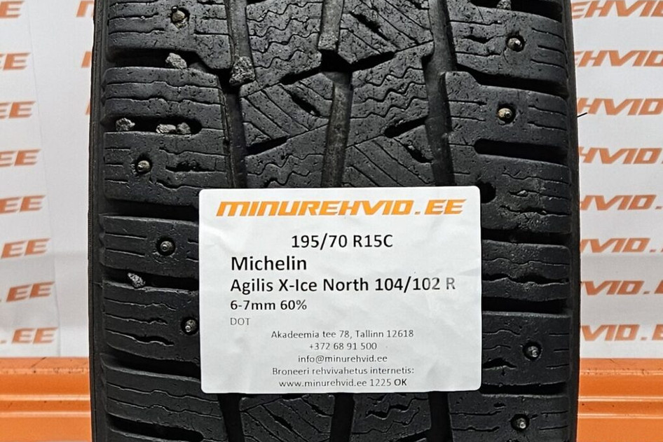 Used studded tire 195/70R15 Michelin Agilis X-Ice North 104/102 R