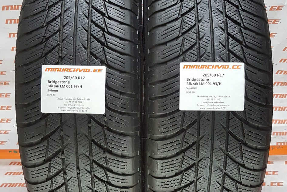 Used studless winter tire 205/60R17 Bridgestone Blizzak LM 001 93/H