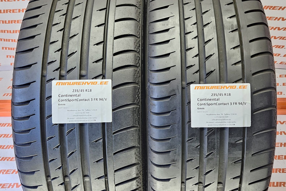 Used summer tire 235/45R18 Continental ContiSportContact 3 FR 94/V