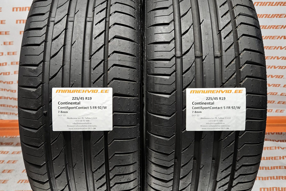Kasutatud suverehv 225/45R19 Continental ContiSportContact 5 FR 92/W