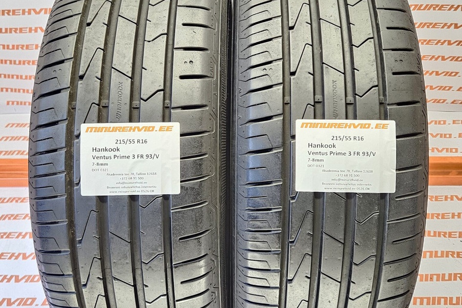 Подержанный летняя шина 215/55R16 Hankook Ventus Prime 3 FR 93/V