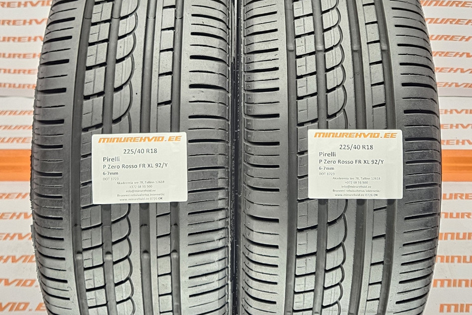 Used summer tire 225/40R18 Pirelli P Zero Rosso FR XL 92/Y