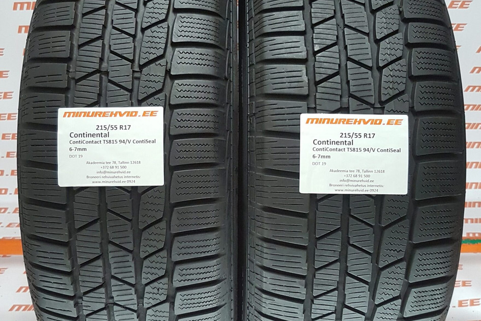 Used studless winter tire 215/55R17 Continental ContiContact TS815 94/V ContiSeal