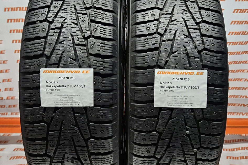 Подержанный шипованная шина 215/70R16 Nokian Hakkapeliitta 7 SUV 100/T