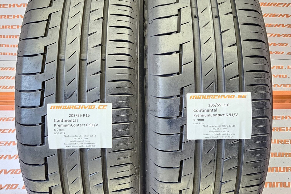 Used summer tire 205/55R16 Continental PremiumContact 6 91/V