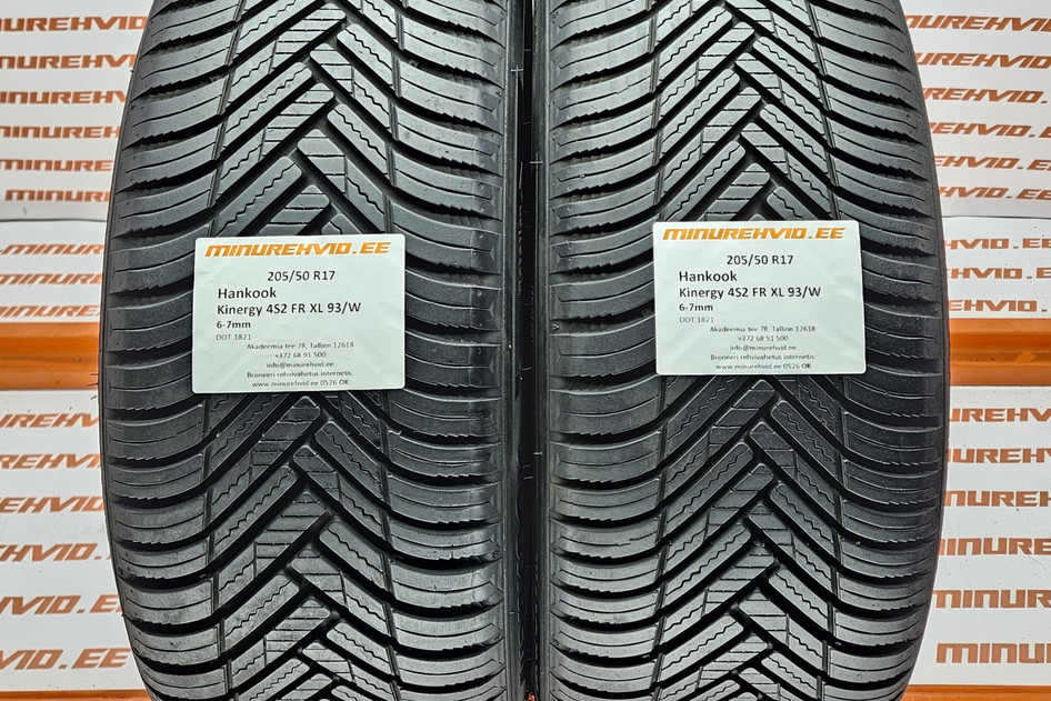 Kasutatud lamellrehv 205/50R17 Hankook Kinergy 4S2 FR XL 93/W