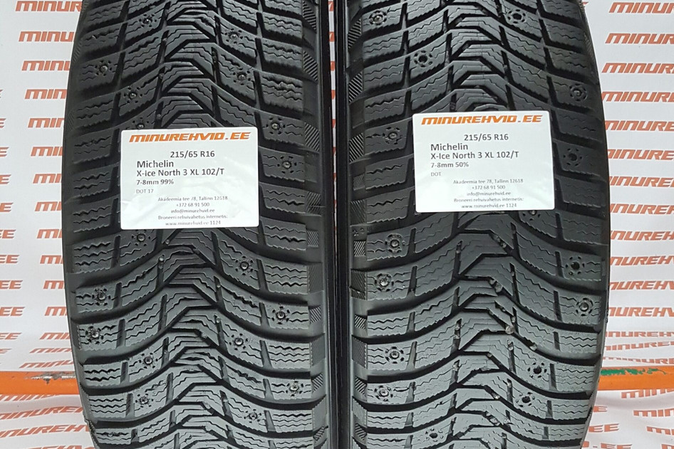 Used studded tire 215/65R16 Michelin X-Ice North 3 XL 102/T/