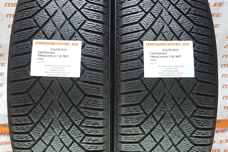 Used studless winter tire 215/55R17 Continental VikingContact 7 XL 98/T