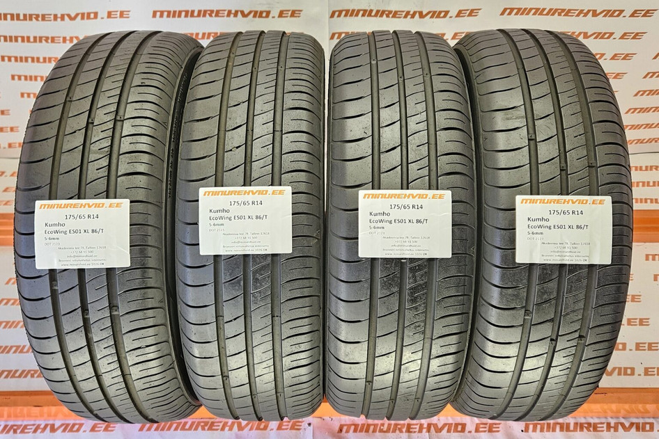 Подержанный летняя шина 175/65R14 Kumho EcoWing ES01 XL 86/T