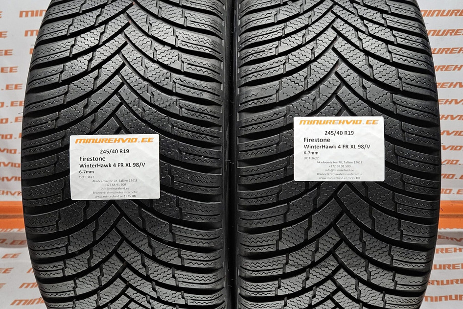 Used studless winter tire 245/40R19 Firestone WinterHawk 4 FR XL 98/V