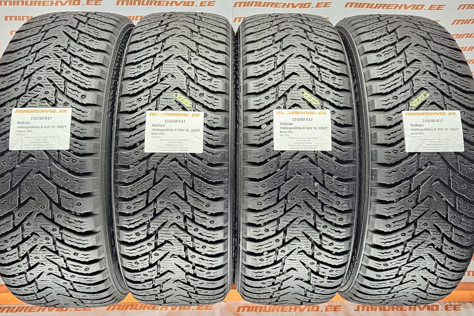 Подержанный шипованная шина 215/60R17 Nokian Hakkapeliitta 8 SUV XL 100/T 2622
