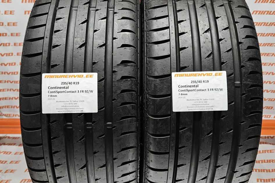Kasutatud suverehv 235/40R19 Continental ContiSportContact 3 FR 92/W