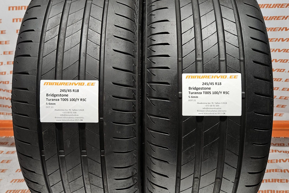 Used summer tire 245/45R18 Bridgestone Turanza T005 100/Y RSC