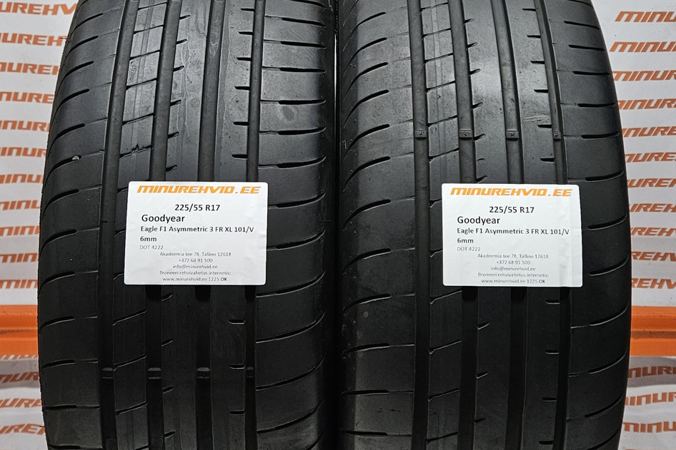 Used summer tire 225/55R17 GoodYear Eagle F1 Asymmetric 3 FR XL 101/V