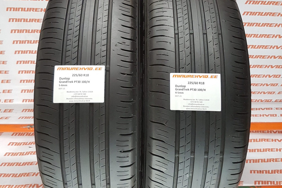 Used summer tire 225/60R18 Dunlop GrandTrek PT30 100/H