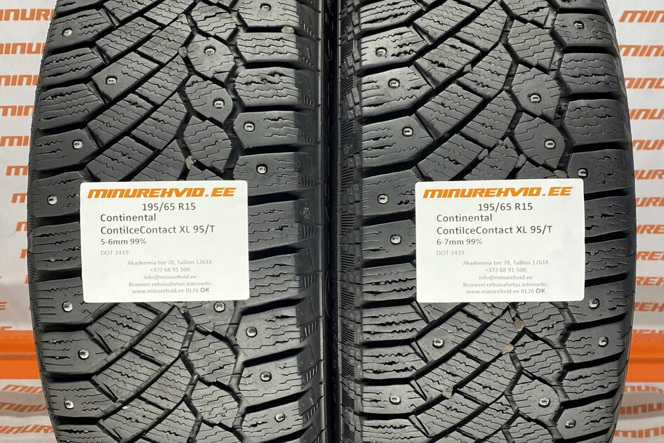 Kasutatud naastrehv 195/65R15 Continental ContiIceContact XL 95/T