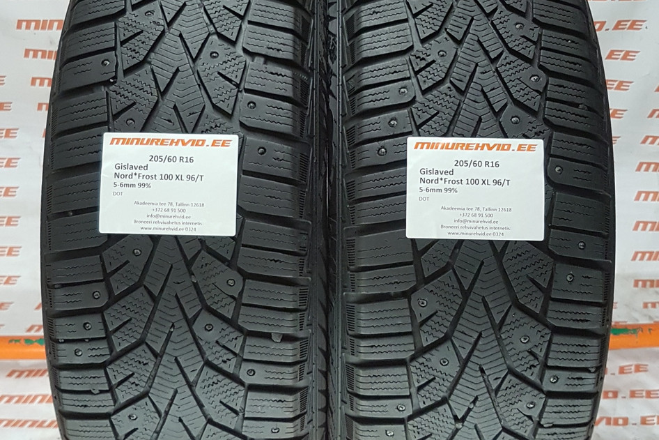 Used studded tire 205/60R16 Gislaved Nord Frost 100 XL 96/T