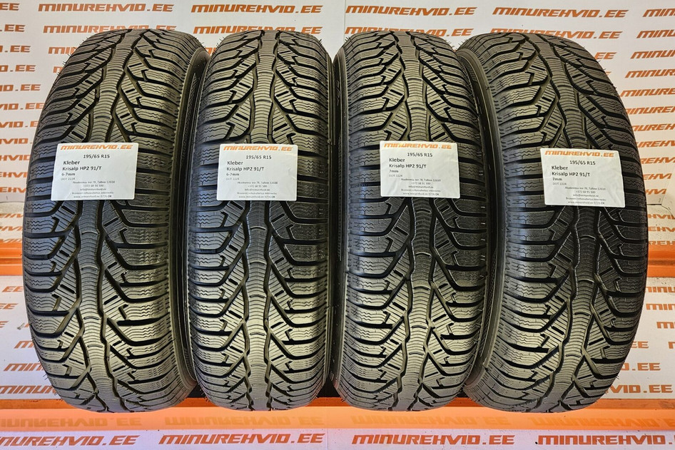 Used studless winter tire 195/65R15 Kleber Krisalp HP2 91/T