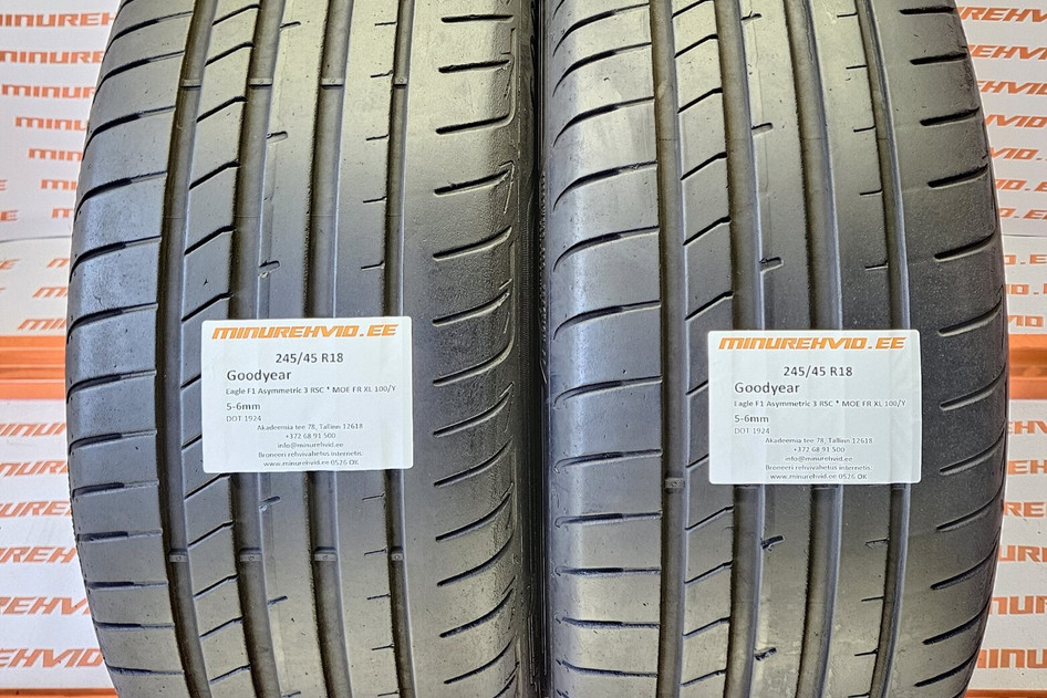 Kasutatud suverehv 245/45R18 GoodYear Eagle F1 Asymmetric 3 RSC * MOE FR XL 100/Y