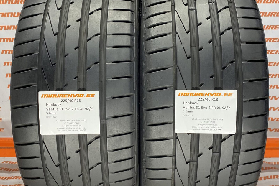 Used summer tire 225/40R18 Hankook Ventus S1 Evo 2 FR XL 92/Y
