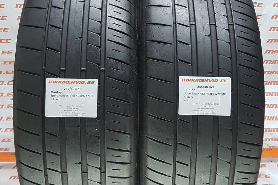 Kasutatud suverehv 255/40R21 Dunlop Sport Maxx RT2 FR XL 102/Y MO