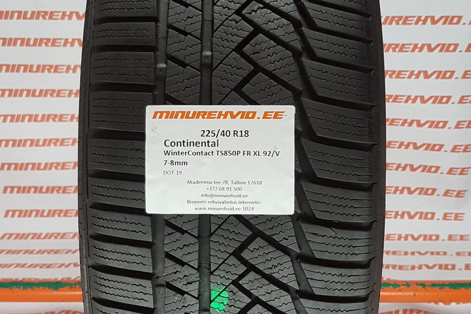 Used studless winter tire 225/40R18 Continental WinterContact TS850P FR XL 92/V