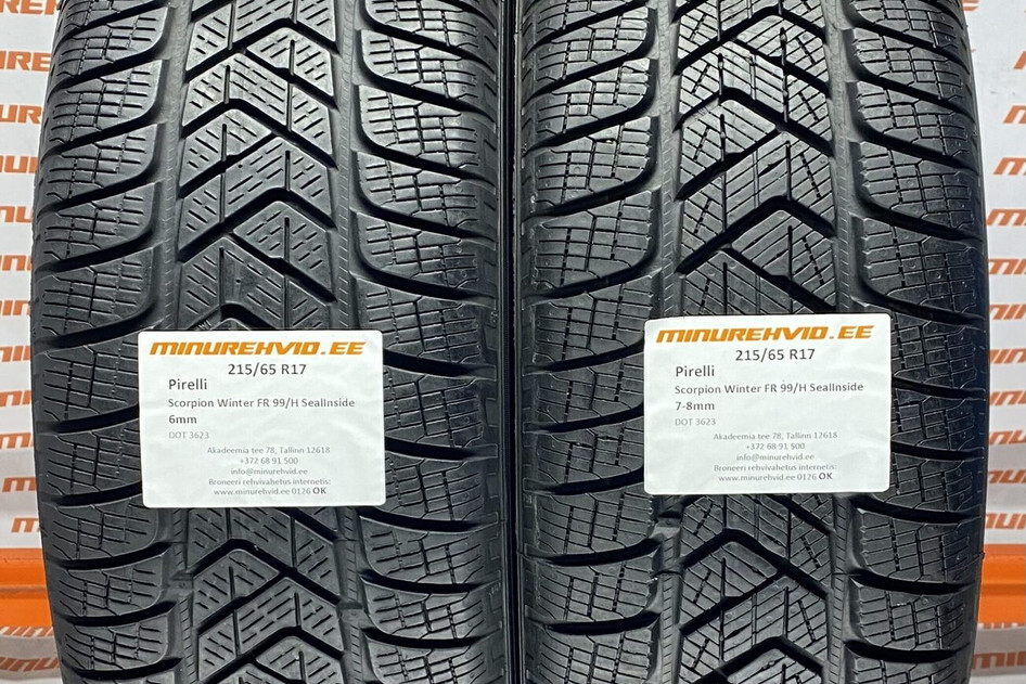 Naudota studless winter tire 215/65R17 Pirelli Scorpion Winter FR 99/H SealInside