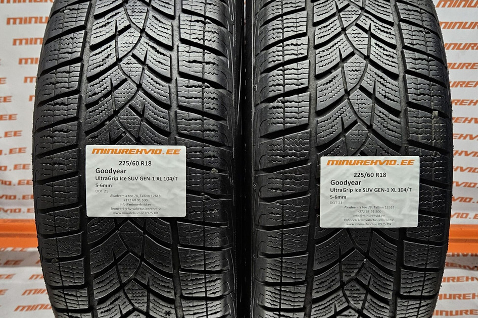 Used studless winter tire 225/60R18 GoodYear UltraGrip Ice SUV GEN-1 XL 104/T