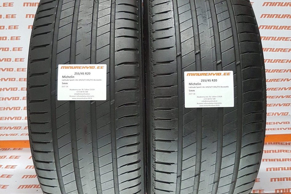 Kasutatud suverehv 255/45R20 Michelin Latitude Sport 3 XL 105/Y Accoustic TO